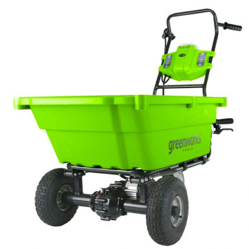 Аккумуляторная самоходная садовая тачка GreenWorks G-MAX 40V в аренду в Мариуполе — «Стройка-Аренда»